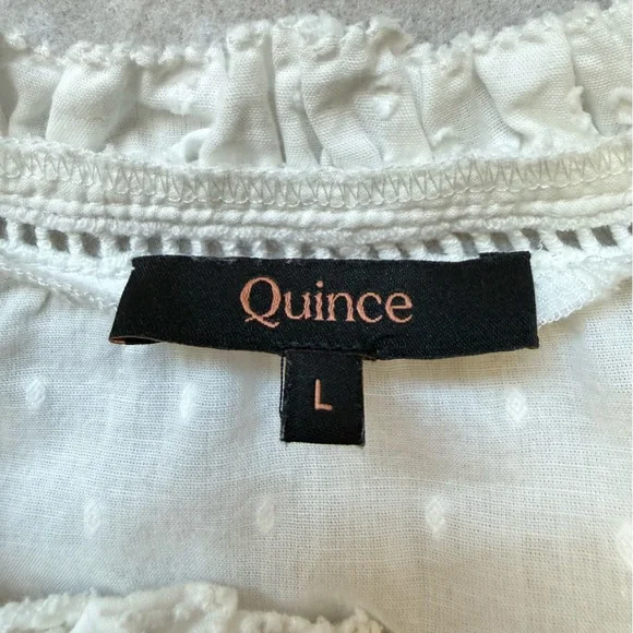 Quince Organic Cotton Peasant Blouse L - Picture 6 of 14